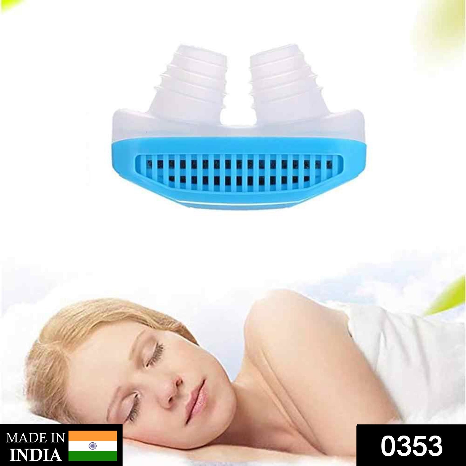 Nose clip that helps prevent snoring and purifies air Nose clip that helps prevent snoring and purifies air